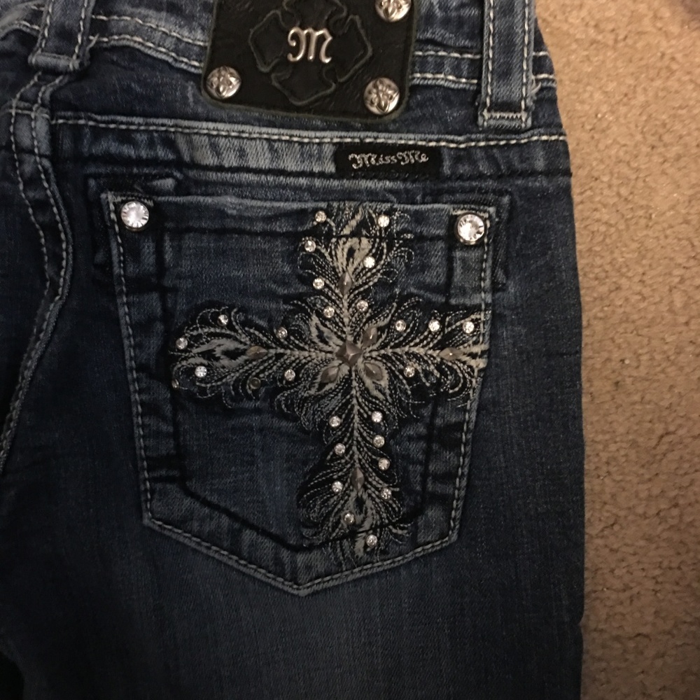 MISS ME Capris Jeans Bling Size 27